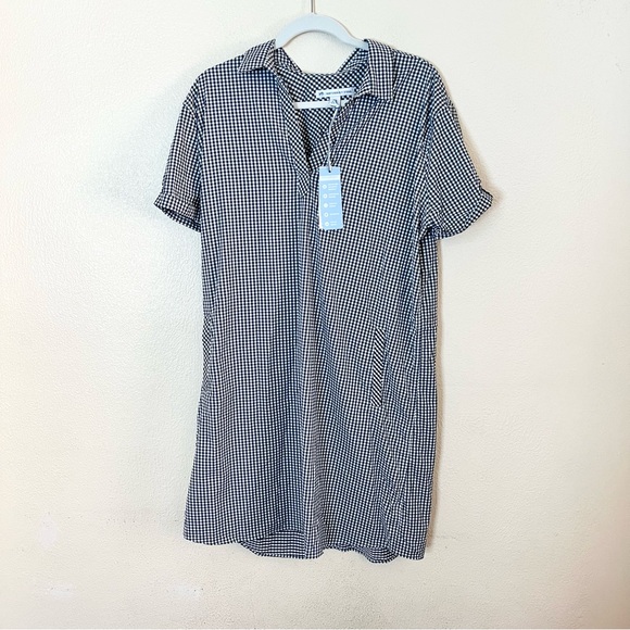 NWT Southern Tide Kamryn brrr Intercoastal Gingham Dress Nautical Navy Sz XL - Picture 2 of 6